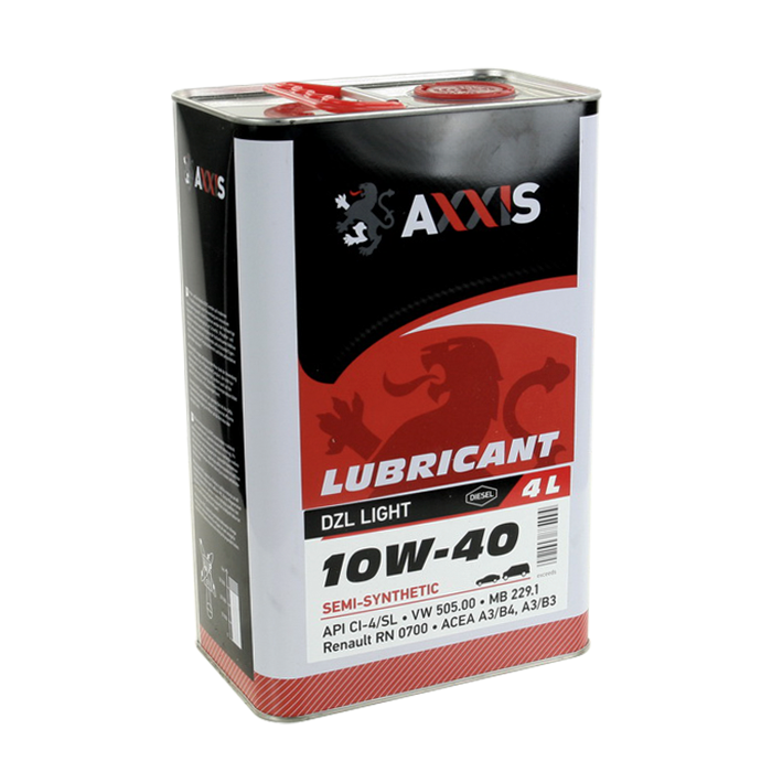 Зображення товару Олива моторн. AXXIS 10W-40 DZL Light (Каністра 4л) (AXXIS)