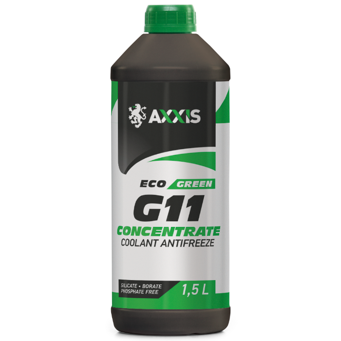 Зображення товару Антифриз концентрат ECO-80C GREEN G11 (зелений) 1,5л <AXXIS> (AXXIS)