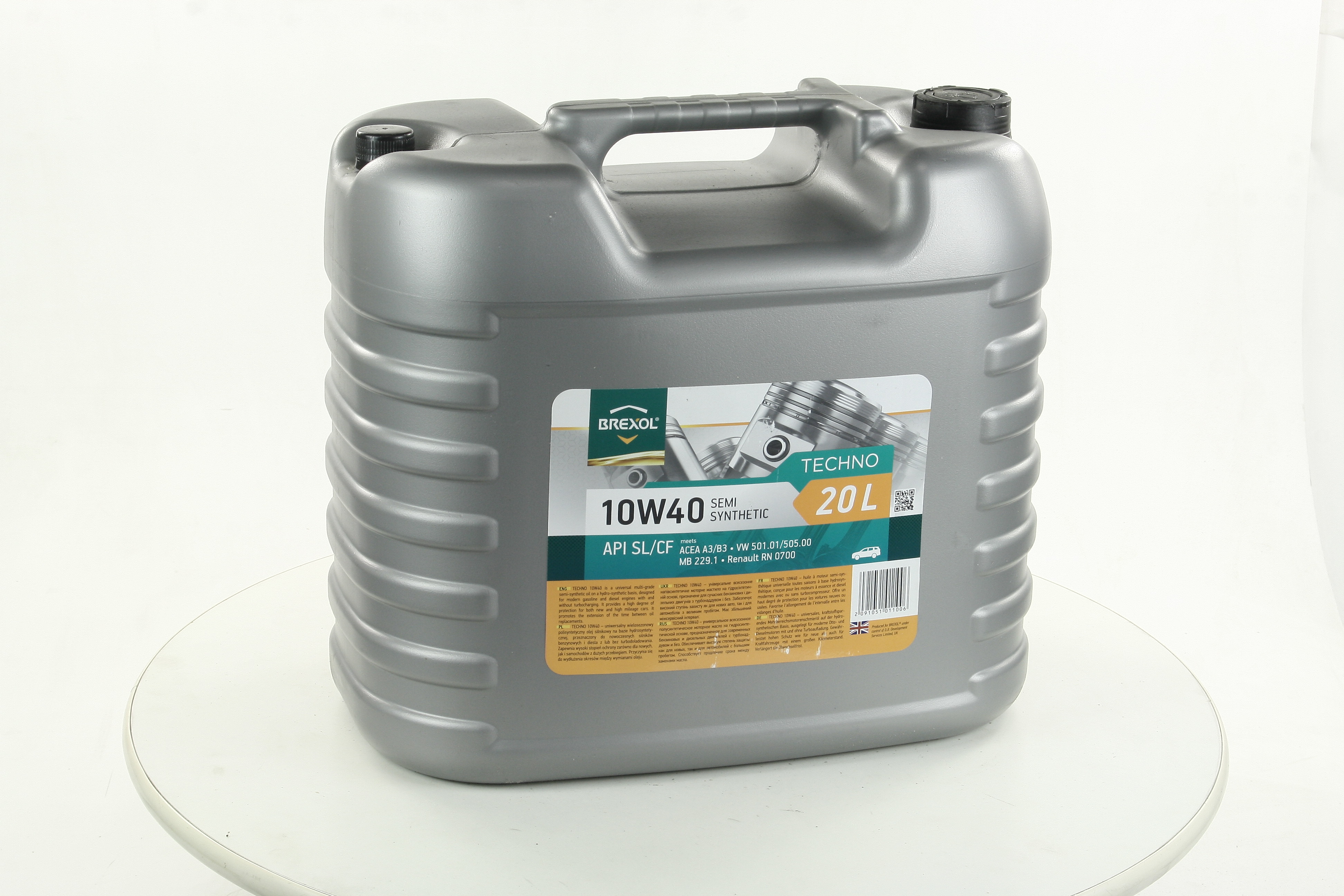Зображення товару Масло моторн. BREXOL TECHNO 10W40 SL/CF (Каністра 20л) (BREXOL)
