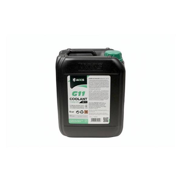 Зображення товару Антифриз GREEN G11 Сoolant Ready-Mix -36°C <AXXIS> (зелений) (Каністра 5кг) (AXXIS)
